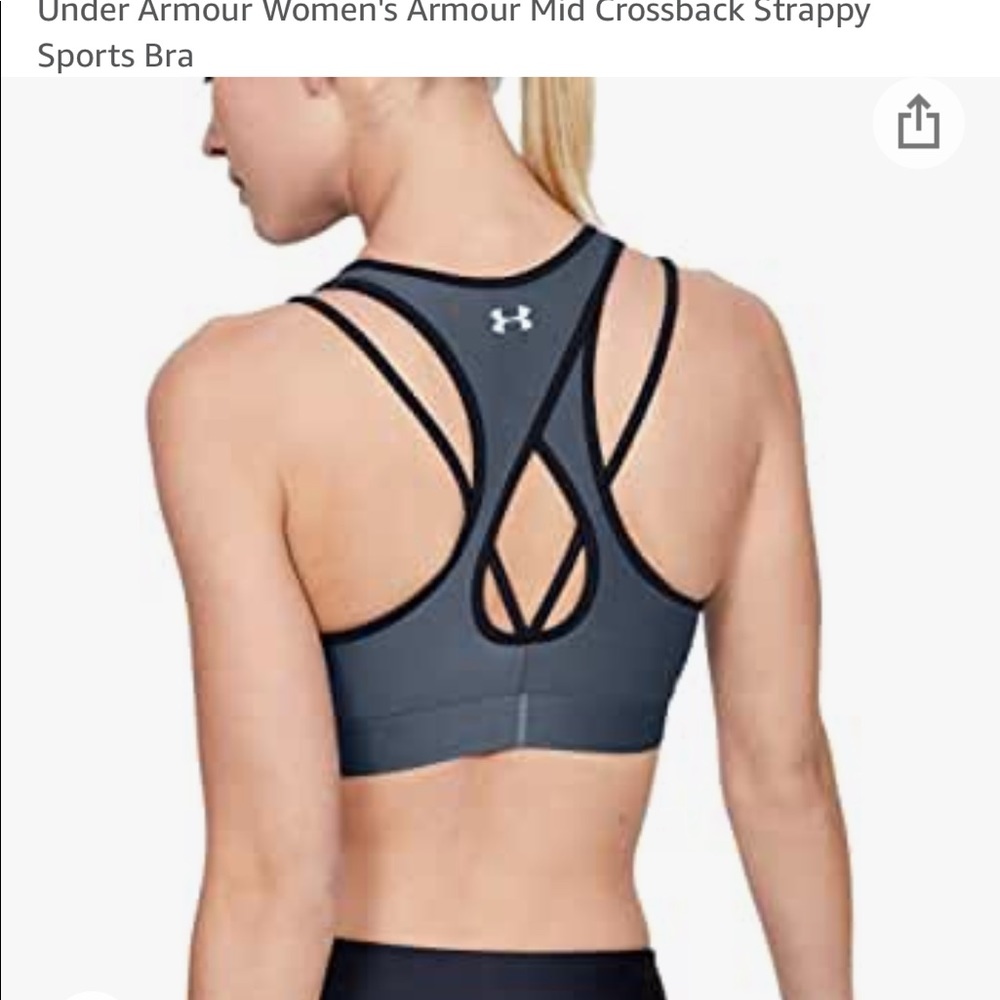 Under Armour Women's Armour Mid Crossback Strappy Sports Bra